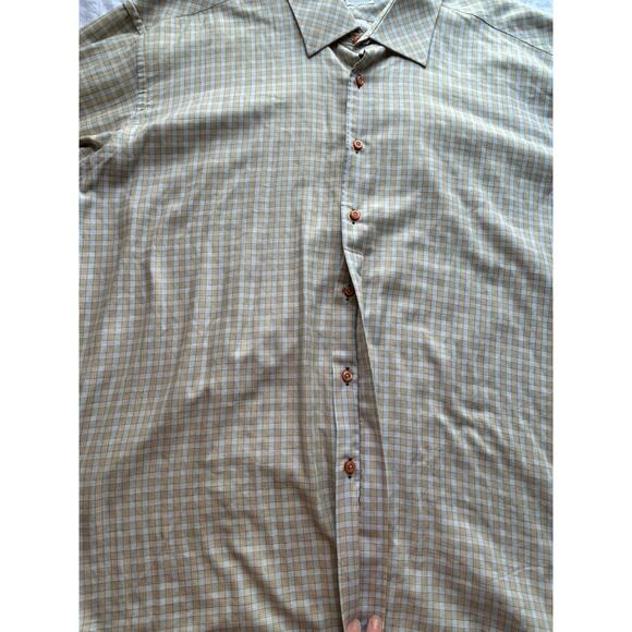 E = MC2 Shirt Clothing For Millionaires 4XL White Check 100% Cotton Button Up - Picture 4 of 14
